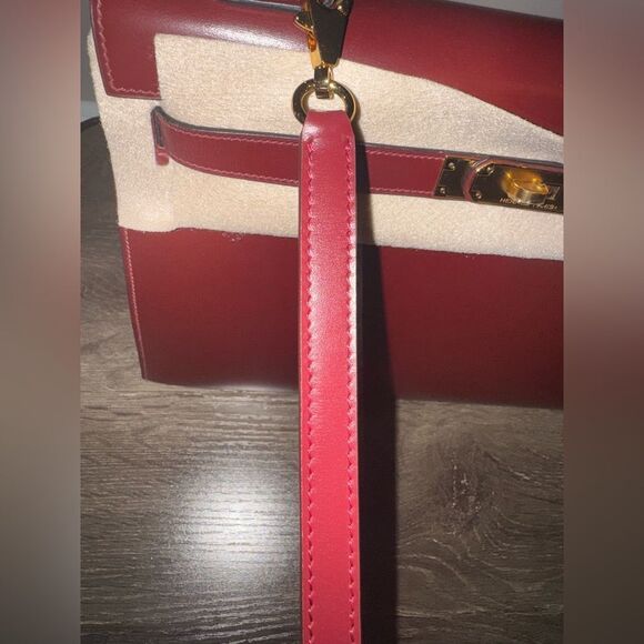 Hermes Kelly 32 Box Leather Rouge H Sellier Vintage - Picture 16 of 16